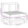 Mittleres Gartensofa aus massivem grauem Kiefernholz. von , Modulare Sofas für den Außenbereich - Ref: Foro24-825375, Preis: ...