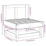 Mittleres Gartensofa aus massivem grauem Kiefernholz. von , Modulare Sofas für den Außenbereich - Ref: Foro24-825375, Preis: ...