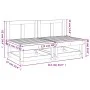 Sofás centrales de jardín 2 uds madera maciza de abeto Douglas by , Modular outdoor sofas - Ref: Foro24-825406, Price: 103,26...