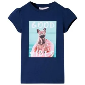 Camiseta infantil azul marino 104 de , Camisetas para niños - Ref: Foro24-11215, Precio: 8,52 €, Descuento: %