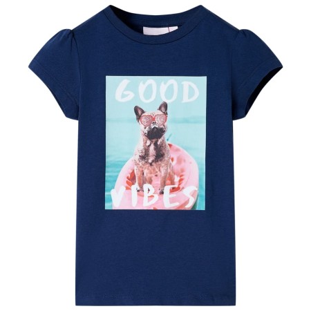 Camiseta infantil azul marino 104 de , Camisetas para niños - Ref: Foro24-11215, Precio: 8,60 €, Descuento: %