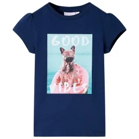 Kinder-T-Shirt in Marineblau, Größe 128. von , Kinder-T-Shirts - Ref: Foro24-11217, Preis: 8,52 €, Rabatt: %