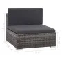 Garden furniture set 8 pieces and gray synthetic rattan cushions by vidaXL, Garden sets - Ref: Foro24-44424, Price: 814,20 €,...