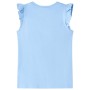 Camiseta infantil de manga volante azul claro 128 de , Camisetas para niños - Ref: Foro24-11327, Precio: 8,28 €, Descuento: %