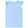 Camiseta infantil de manga volante azul claro 128 de , Camisetas para niños - Ref: Foro24-11327, Precio: 8,19 €, Descuento: %