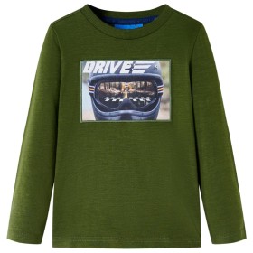 Camiseta infantil de manga larga caqui oscuro 104 de , Camisetas para niños - Ref: Foro24-12635, Precio: 8,85 €, Descuento: %
