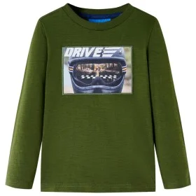 Camiseta infantil de manga larga caqui oscuro 104 by , Kids T-shirts - Ref: Foro24-12635, Price: 8,75 €, Discount: %