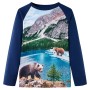 Kinder Langarmshirt in Marineblau, Größe 116. von , Kinder-T-Shirts - Ref: Foro24-12751, Preis: 9,22 €, Rabatt: %