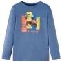 Kinder Langarmshirt in meliertem Blau, Größe 104. von , Kinder-T-Shirts - Ref: Foro24-12990, Preis: 8,30 €, Rabatt: %