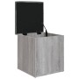 Banco con almacenaje madera ingeniería gris Sonoma 42x42x45 cm by , Benches for halls and storage - Ref: Foro24-835038, Price...