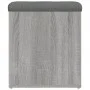 Banco con almacenaje madera ingeniería gris Sonoma 42x42x45 cm de , Bancos para recibidores y almacenamiento - Ref: Foro24-83...
