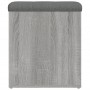 Banco con almacenaje madera ingeniería gris Sonoma 42x42x45 cm by , Benches for halls and storage - Ref: Foro24-835038, Price...