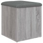 Banco con almacenaje madera ingeniería gris Sonoma 42x42x45 cm by , Benches for halls and storage - Ref: Foro24-835038, Price...
