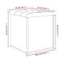 Banco con almacenaje madera ingeniería gris Sonoma 42x42x45 cm by , Benches for halls and storage - Ref: Foro24-835038, Price...