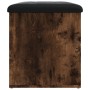 Bank mit Stauraum aus geräucherter Eichen-Ingenieurholz 62x42x45cm. von , Bänke für Hallen und Lager - Ref: Foro24-835044, Pr...