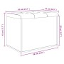 Banco con almacenaje madera ingeniería roble ahumado 62x42x45cm by , Benches for halls and storage - Ref: Foro24-835044, Pric...
