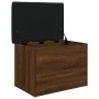 Banco con almacenaje madera ingeniería roble marrón 62x42x45 cm by , Benches for halls and storage - Ref: Foro24-835046, Pric...