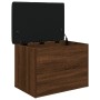 Banco con almacenaje madera ingeniería roble marrón 62x42x45 cm by , Benches for halls and storage - Ref: Foro24-835046, Pric...