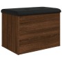Bank mit Stauraum aus Eichenholz, braun, 62x42x45 cm. von , Bänke für Hallen und Lager - Ref: Foro24-835046, Preis: 68,09 €, ...