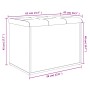 Banco con almacenaje madera ingeniería roble marrón 62x42x45 cm by , Benches for halls and storage - Ref: Foro24-835046, Pric...
