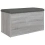 Bank mit Stauraum aus grauem Sonoma-Ingenieurholz 82x42x45 cm. von , Bänke für Hallen und Lager - Ref: Foro24-835052, Preis: ...