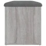 Bank mit Stauraum aus grauem Sonoma-Ingenieurholz 82x42x45 cm. von , Bänke für Hallen und Lager - Ref: Foro24-835052, Preis: ...