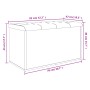 Banco con almacenaje madera ingeniería gris Sonoma 82x42x45 cm by , Benches for halls and storage - Ref: Foro24-835052, Price...