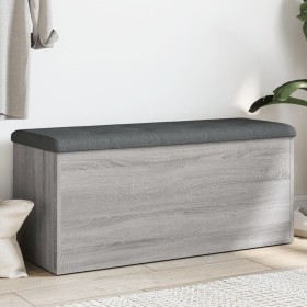 Bank mit Stauraum aus grauem Sonoma-Ingenieurholz 102x42x45 cm. von , Bänke für Hallen und Lager - Ref: Foro24-835059, Preis:...