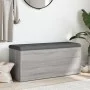 Banco con almacenaje madera ingeniería gris Sonoma 102x42x45 cm by , Benches for halls and storage - Ref: Foro24-835059, Pric...