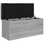 Banco con almacenaje madera ingeniería gris Sonoma 102x42x45 cm by , Benches for halls and storage - Ref: Foro24-835059, Pric...
