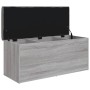 Banco con almacenaje madera ingeniería gris Sonoma 102x42x45 cm by , Benches for halls and storage - Ref: Foro24-835059, Pric...