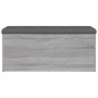 Banco con almacenaje madera ingeniería gris Sonoma 102x42x45 cm by , Benches for halls and storage - Ref: Foro24-835059, Pric...