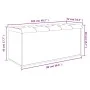 Banco con almacenaje madera ingeniería gris Sonoma 102x42x45 cm by , Benches for halls and storage - Ref: Foro24-835059, Pric...