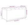 Banco con almacenaje madera ingeniería gris Sonoma 102x42x45 cm by , Benches for halls and storage - Ref: Foro24-835059, Pric...
