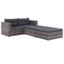 3-teiliges Gartenmöbel-Set und graue synthetische Rattankissen von vidaXL, Gartensets - Ref: Foro24-44427, Preis: 356,38 €, R...