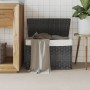 Cesto de ropa sucia con tapa ratán sintético gris 55,5x35x34 cm by , Laundry baskets - Ref: Foro24-372051, Price: 46,60 €, Di...