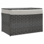 Cesto de ropa sucia con tapa ratán sintético gris 55,5x35x34 cm by , Laundry baskets - Ref: Foro24-372051, Price: 46,60 €, Di...