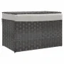Wäschekorb mit grauem Deckel aus synthetischem Rattan 55,5x35x34 cm. von , Wäschekörbe - Ref: Foro24-372051, Preis: 45,86 €, ...