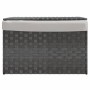 Cesto de ropa sucia con tapa ratán sintético gris 55,5x35x34 cm by , Laundry baskets - Ref: Foro24-372051, Price: 46,60 €, Di...