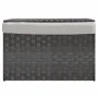 Wäschekorb mit grauem Deckel aus synthetischem Rattan 55,5x35x34 cm. von , Wäschekörbe - Ref: Foro24-372051, Preis: 45,86 €, ...