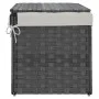 Wäschekorb mit grauem Deckel aus synthetischem Rattan 55,5x35x34 cm. von , Wäschekörbe - Ref: Foro24-372051, Preis: 45,86 €, ...