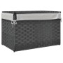Cesto de ropa sucia con tapa ratán sintético gris 55,5x35x34 cm by , Laundry baskets - Ref: Foro24-372051, Price: 46,60 €, Di...