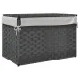 Wäschekorb mit grauem Deckel aus synthetischem Rattan 55,5x35x34 cm. von , Wäschekörbe - Ref: Foro24-372051, Preis: 45,86 €, ...