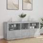 Aparador con luces LED gris hormigón 162x37x67 cm by , Sideboards - Ref: Foro24-3208998, Price: 187,34 €, Discount: %