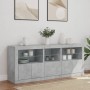 Aparador con luces LED gris hormigón 162x37x67 cm by , Sideboards - Ref: Foro24-3208998, Price: 176,42 €, Discount: %