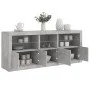 Aparador con luces LED gris hormigón 162x37x67 cm by , Sideboards - Ref: Foro24-3208998, Price: 187,34 €, Discount: %
