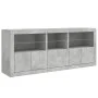 Aparador con luces LED gris hormigón 162x37x67 cm by , Sideboards - Ref: Foro24-3208998, Price: 187,34 €, Discount: %