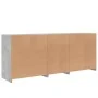 Aparador con luces LED gris hormigón 162x37x67 cm by , Sideboards - Ref: Foro24-3208998, Price: 187,34 €, Discount: %