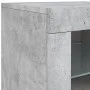 Aparador con luces LED gris hormigón 162x37x67 cm by , Sideboards - Ref: Foro24-3208998, Price: 187,34 €, Discount: %
