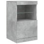 Aparador con luces LED gris hormigón 162x37x67 cm by , Sideboards - Ref: Foro24-3208998, Price: 176,42 €, Discount: %